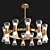 Elegant ST Luce DIORI Chandelier 3D model small image 3