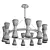 Elegant ST Luce DIORI Chandelier 3D model small image 4