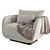 Sleek Modern Lounge Chair 3D model small image 2