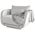 Sleek Modern Lounge Chair 3D model small image 5