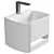 Modern Wall Mount Bathroom Sink 3D model small image 1