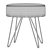 Elegant Velvet Upholstered Stool 3D model small image 3