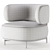 Modern AKIKO Lounge Armchair Design 3D model small image 3