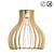 Natural Wood Pendant Light Fiji 3D model small image 1