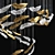 Ethereal Contour Chandelier 3D model small image 2