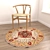 Round Rug Set with Variants 3D model small image 2