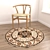 Round Rug Set with Variants 3D model small image 6