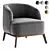 Modern and Stylish Megan Armchair 3D model small image 2