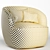Luxurious Ivory Boucle Accent Chair 3D model small image 7