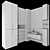 Corner Bathroom Furniture Set - N29 3D model small image 4