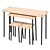 IKEA FRIDNÄS Modular Table Stools 3D model small image 2