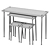 IKEA FRIDNÄS Modular Table Stools 3D model small image 6