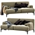 Stylish Abisko 2-Seater Sofa 3D model small image 1