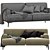 Stylish Abisko 2-Seater Sofa 3D model small image 3