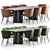 Elegant Dining Set with Textures 3D model small image 1