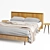 Modern Licia Solid Mango Bed 3D model small image 1