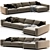 Contemporary Modular Sofa Sinfonia 3D model small image 1