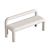 Modern Low-Back Dining Bench 3D model small image 1