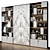 Custom Wardrobe Composition with Decor 3D model small image 3
