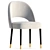 Elegant AMOUR Fabric Chair 3D model small image 3