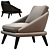 Modern Minotti Lawson Lounge Chair 3D model small image 2