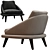 Modern Minotti Lawson Lounge Chair 3D model small image 4