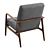 Elegant Vintage Lounge Chair 3D model small image 4