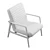 Elegant Vintage Lounge Chair 3D model small image 6