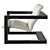 Modern Elegance Sculptural Armchair 3D model small image 2