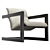 Modern Elegance Sculptural Armchair 3D model small image 6