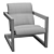 Modern Elegance Sculptural Armchair 3D model small image 7