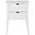 White Drawer Bedside Table Sleepy 3D model small image 2