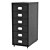 IKEA Helmer Storage Cabinet Furniture 3D model small image 3