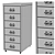 IKEA Helmer Storage Cabinet Furniture 3D model small image 5