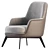 Modern Flexform GUSCIO Armchair 3D model small image 4