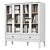 Glass Double-Leaf Cabinet Bookcase Shelf 3D model small image 2