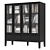 Glass Double-Leaf Cabinet Bookcase Shelf 3D model small image 3