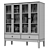 Glass Double-Leaf Cabinet Bookcase Shelf 3D model small image 4
