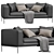 Modern Elegance Italian Sofa 3D model small image 1