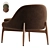 Modern Minotti Sendai Easy Chair 3D model small image 5