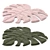 Monstera Leaf Carpet Rug 3D model small image 3