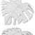 Monstera Leaf Carpet Rug 3D model small image 4