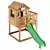 Rustic Charm Wood Playhouse 3D model small image 6