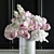 Pink Flower Set Bouquet Decor 3D model small image 4