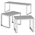 Modern Miramondo Side Stool Set 3D model small image 4
