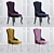 Velvet Flower Collection Chair 3D model small image 3