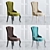 Velvet Flower Collection Chair 3D model small image 4