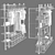 Modular Wardrobe with Dual Render Support 3D model small image 4