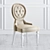 Velvet Dining Chair C08 3D model small image 2