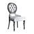 Velvet Dining Chair C08 3D model small image 7